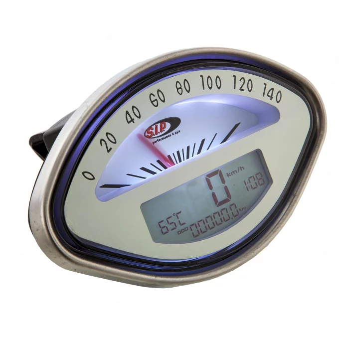 SIP Tacho 2.0 für für Vespa 125 GT/150 VBA/VBB/GL/GS/Sprint/160 GS/180 SS – prosimo E-Umbau Tacho für Vespa Largeframe