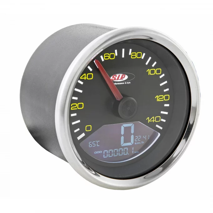 SIP Tacho 2.0 für für Vespa P80-150X/PX80-200E/Lusso 1°/P150S/P200E – prosimo E-Umbau Tacho für Vespa Largeframe